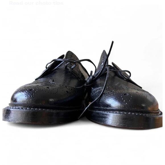 RARE UNWORN 1980s | BOSTONIAN 10D/B BLACK GRAIN LONGWING BLUCHER VINTAGE USA - Picture 5 of 9